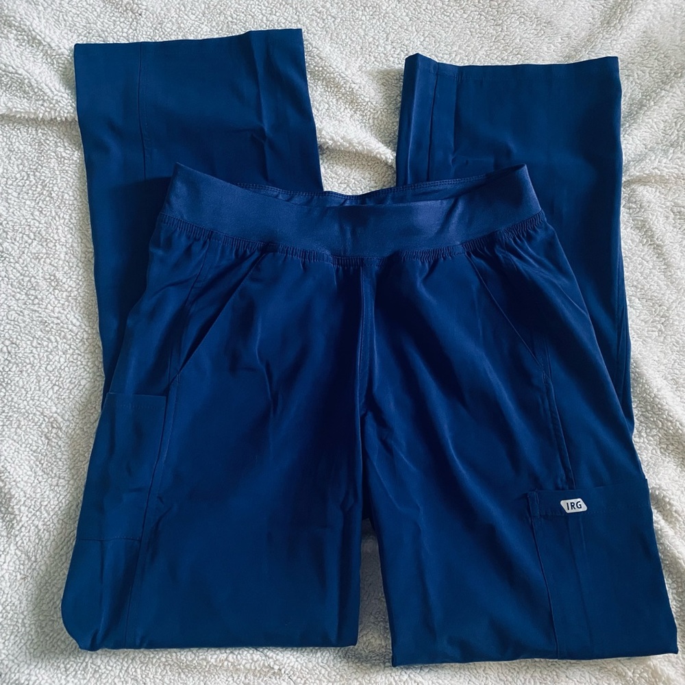 Elevate by IRG navy blue scrub pants.